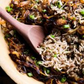 Lebanese Lentils and Rice with Crisped Onions (Mujaddara)