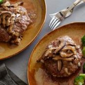 SALISBURY STEAK WITH SHIITAKE MUSHROOM GRAVY {bobby deen}