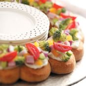Veggie Ham Crescent Wreath Recipe