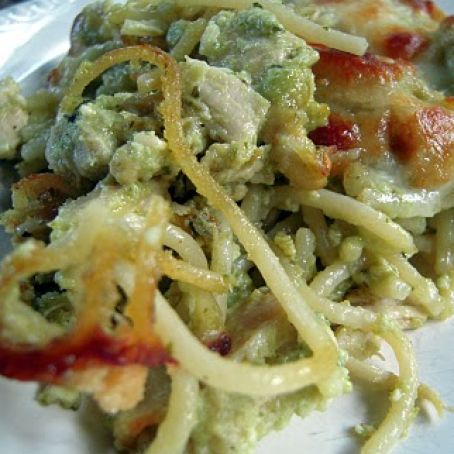 Cheesy Chicken Pesto Pasta