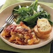 Baked Ziti with Crunchy Italian Salad and Garlic Bread