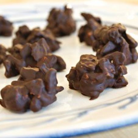 Chocolate Farfel nut clusters