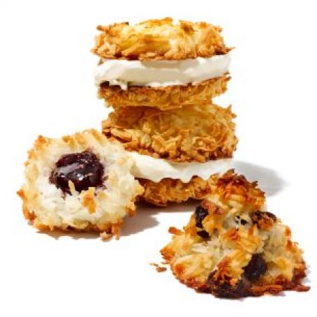 RASPBERRY THUMBPRINT MACAROONS