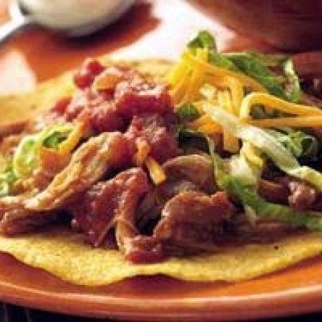 Slow Cooker Mexican Chicken Tostadas