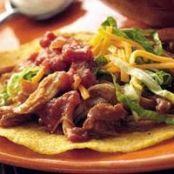 Slow Cooker Mexican Chicken Tostadas