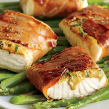 HALIBUT-Prosciutto-Wrapped Devilled Halibut