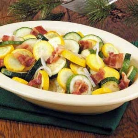 Bacon Squash Saute Recipe