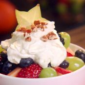 Fruit Salad with Cream Cheese-Pecan Topping