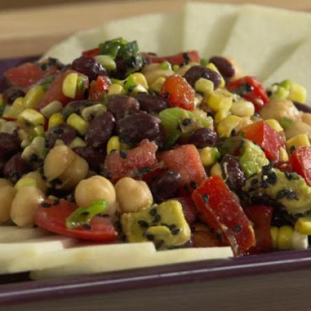 Black Bean Chickpea Salad
