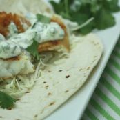 FISH****Fish Tacos with Lime-Cilantro Crema