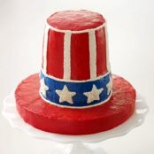 4th of July rice krispie hats