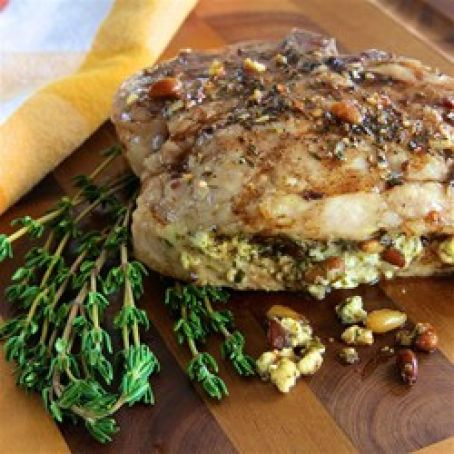 Pesto Stuffed Pork Chops