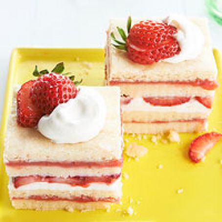 Strawberry Shortcake Icebox Bars