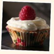 Raspberry Cupcakes with White Choco Frosting