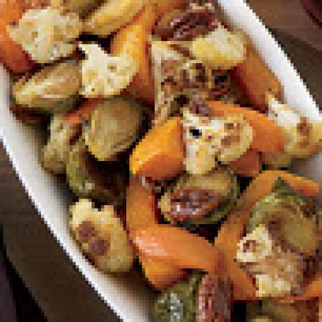 Maple-Ginger-Roasted Vegetables with Pecans