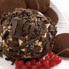 Chocolate Mascarpone Cheese Ball with Dried Cherries