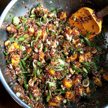 Quinoa Salad with Mango, Snap Peas, Ginger & Lime