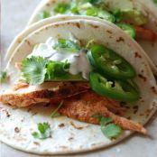 Salmon Tacos with Jalapeno Cream