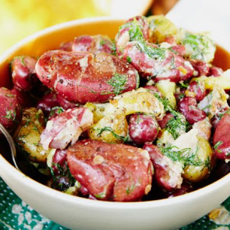 Dilly New Potato Salad with Summer Sausage