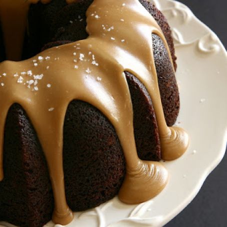 Guinness Chocolate Cake with Salted Caramel Glaze