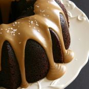 Guinness Chocolate Cake with Salted Caramel Glaze