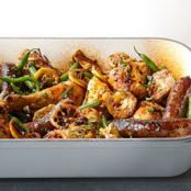 Roast Chicken with Green Beans and Artichokes Recipe