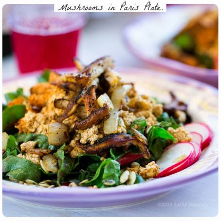 Mushrooms in Paris Plate