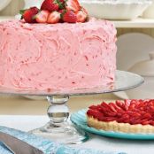 Southern Triple Decker Strawberry Cake