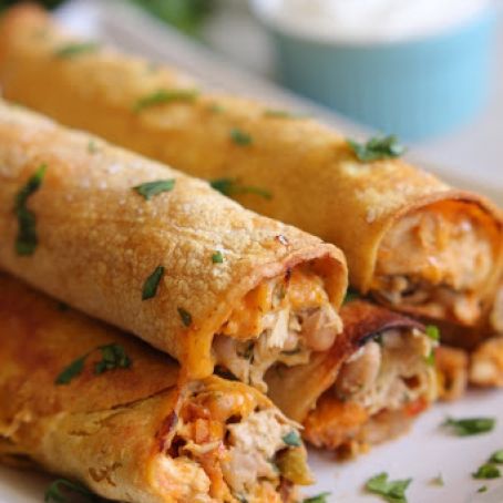 White Chicken Chili Baked Tacos