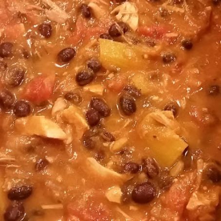 Slow Cooker: Pumpkin Turkey Black bean Chilli
