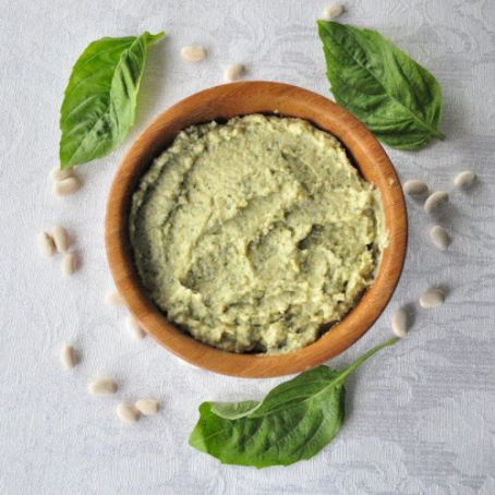 Healthy White Bean Pesto Dip