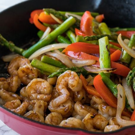 Honey Garlic Shrimp Stir Fry