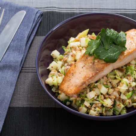Pan-Seared Salmon & Farro Salad