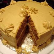 Pumpkin Cake with Butterscotch Filling and Brown Sugar Frosting