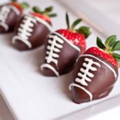 Chocolate Covered Strawberry Footballs