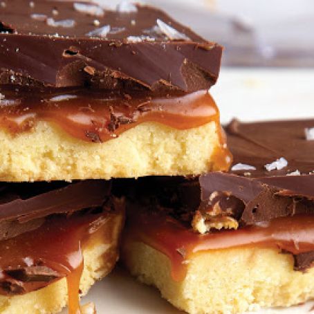 Salted Chocolate-Caramel Shortbread Bars