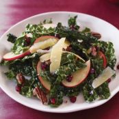 Kale Salad with Pomegranate and Maple Pecans