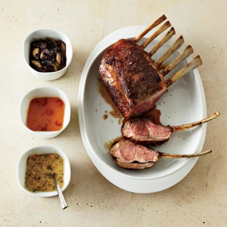 Rack of Lamb with Mustard-Shallot Sauce