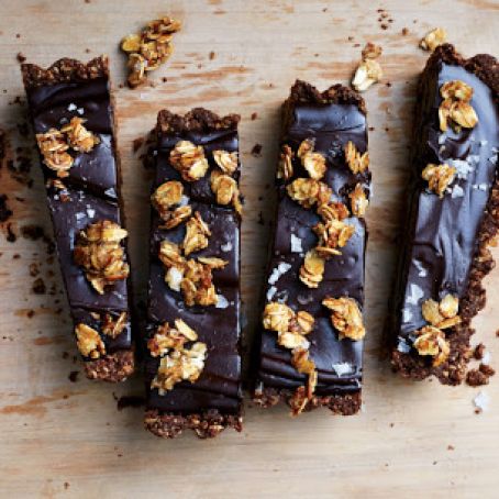 Vegan Chocolate Tart with Salted Oat Crust