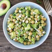 Chickpea-Avocado and Feta Salad