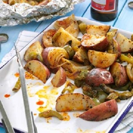 Grilled Potatoes & Peppers