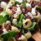 tortellini salad with cranberries, pecans and feta