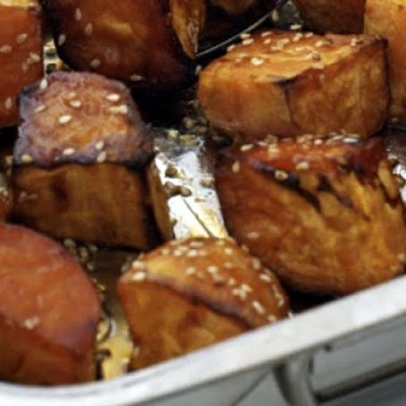 Roast Sweet Potato With Sesame Glaze