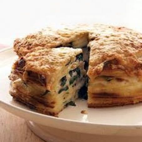 Spinach-Gruyere Gateau de Crepes