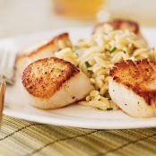 Seared Scallops with Lemon Orzo