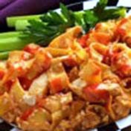 Buffalo Chicken Noodle Bake