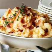 Golden Mashed Potatoes with Fried Onions & Bacon