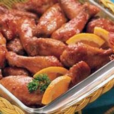 Zesty Orange Barbecued Chicken Wings