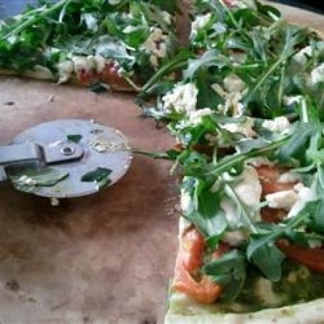 Goat Cheese Arugula Pizza