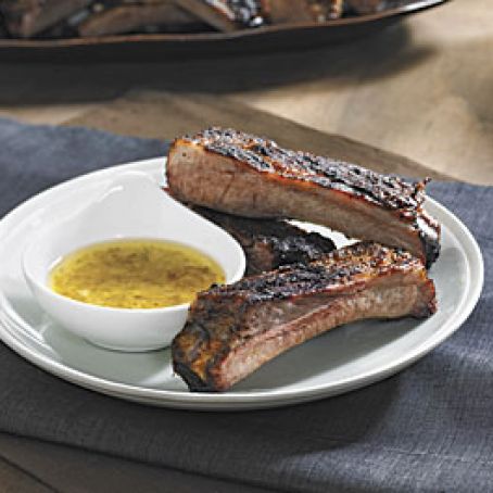 Spanish Spareribs with Herb-Garlic Dipping Sauce